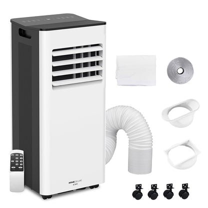 Mobile Klimaanlage 9000 BTU mit Abluftschlauch | 3-in-1 Mobiles Klimagerät | Leiser Betrieb | Digitaldisplay, App und Fernbedienung | Fenster-Installationsset | Timerfunktion | Für Räume bis 30 m²