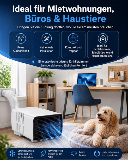 Tragbare Klimaanlage, 2700 BTU, 3-in-1, für Haus und Wohnwagen