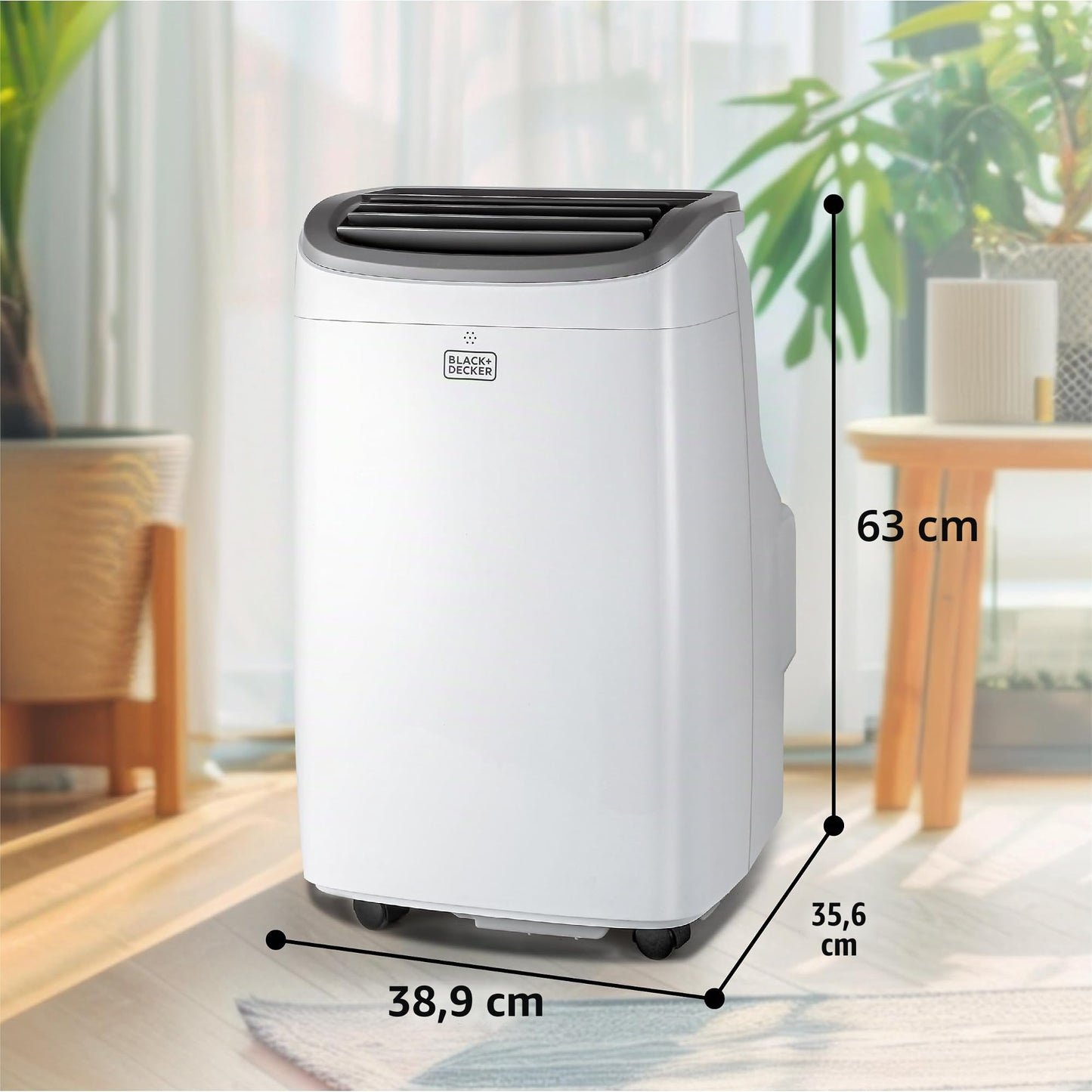 BLACK+DECKER 8.000 BTU Tragbare Klimaanlage mit Fernbedienung, weiß