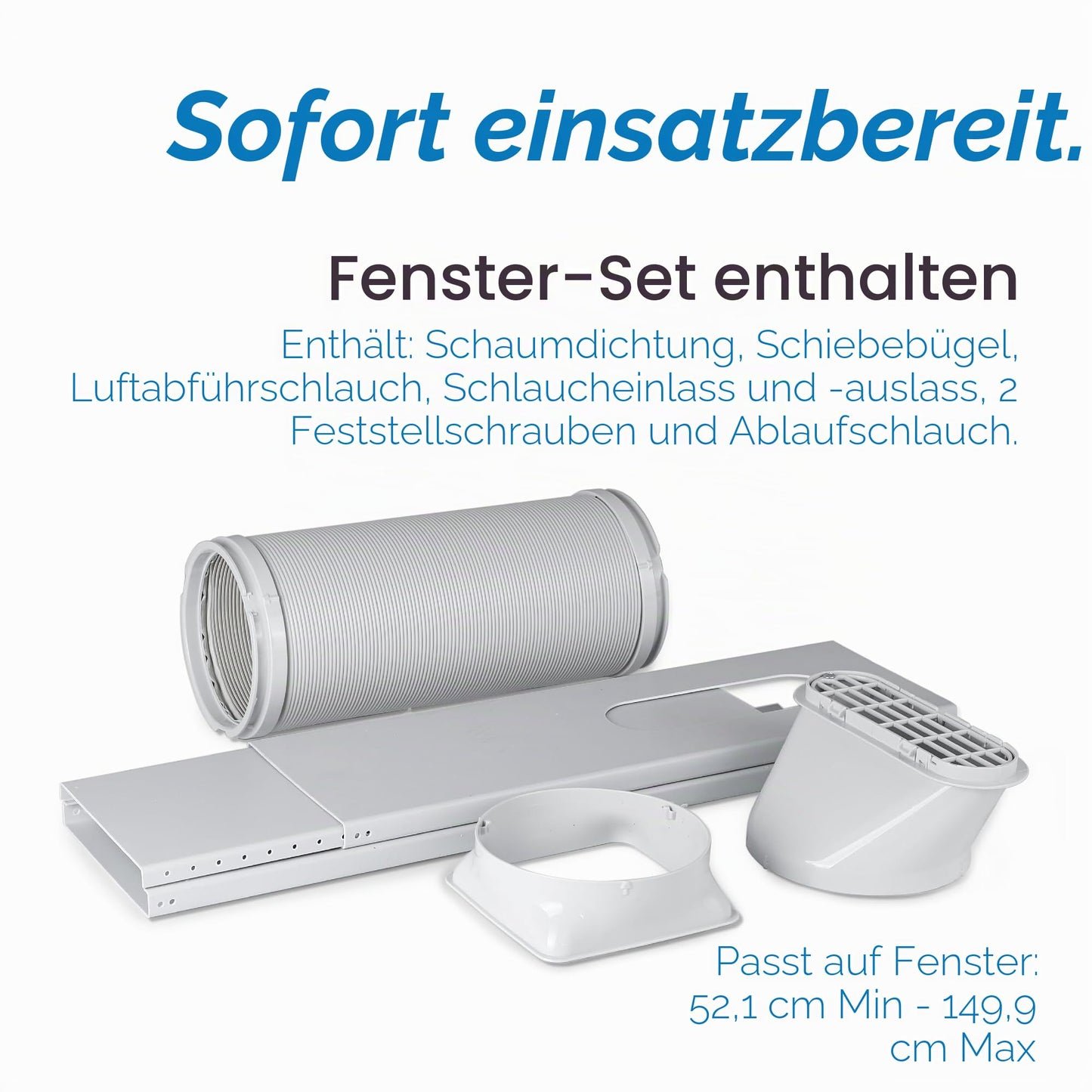 BLACK+DECKER 8.000 BTU Tragbare Klimaanlage mit Fernbedienung, weiß