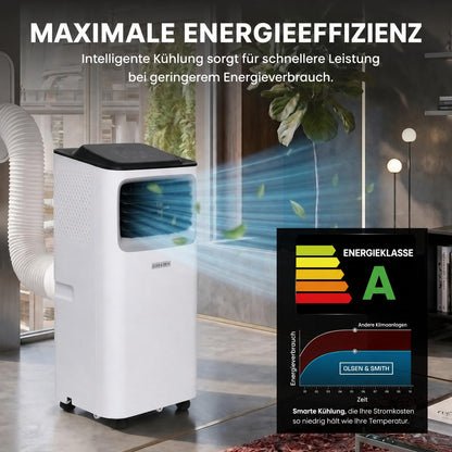 Olsen & Smith 7000 BTU Mobile Klimaanlage, 3-in-1 mit Abluftschlauch
