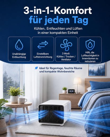 Tragbare Klimaanlage, 2700 BTU, 3-in-1, für Haus und Wohnwagen