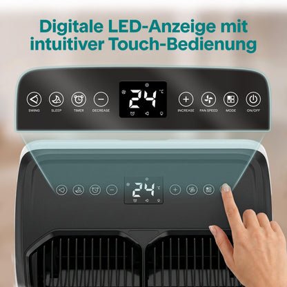 SereneLife Klimaanlage Mobil 12000 BTU – Kleine Klimaanlage für Zimmer bis 21 m² | Kühlung, Entfeuchter & Ventilator | 51 dB